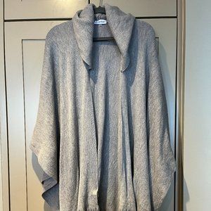 Brand New Calvin Klein Poncho w/Hood- Medium Grey